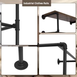 Industrielle Kleiderstange Wand,Garderobe Für Begehbaren Kleiderschrank, ,103x187x35cm 12 Industrielle Kleiderstange Wand,Garderobe Für Begehbaren Kleiderschrank, ,103x187x35cm -Möbel Store industrielle Kleiderstange Wand Garderobe f r begehbaren Kleiderschrank 103x187x35cm SRY41shei Schwarz6 1280x1280